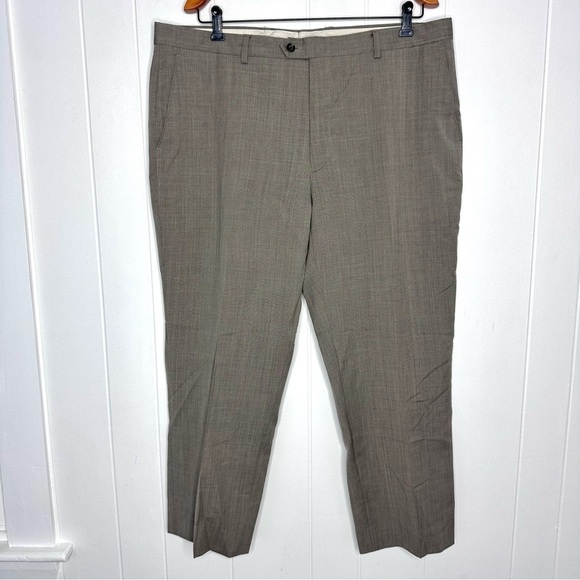 Jos A Bank Reserve Tan/Taupe Marzotto Wool Dress Pants - Picture 1 of 9